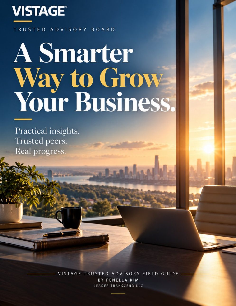 Cover of A Smarter Way to Grow Your Business, a Vistage Trusted Advisory Board field guide by Fenella Kim